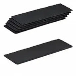 Relaxdays Schieferplatte 6er Set, l&auml;ngliche Servierplatten aus Schiefer, Servieren &