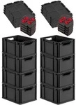 PROREGAL SuperSparSet 8x Eurobox NextGen Grip mit Auflagedeckel & 4 roten