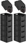 PROREGAL SuperSparSet 10x Eurobox NextGen Grip mit Scharnierdeckel & schwarzen