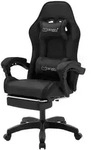 ML-Design Gaming Stuhl verstellbar, Schwarz, aus Kunstleder, Ergonomischer
