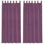 vidaXL Voile Vorh&auml;nge mit Schlaufen 2 Stk. Violett 140x225 cm