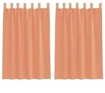 vidaXL Voile Vorh&auml;nge mit Schlaufen 2 Stk. Terrakottarot 140x175 cm