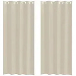 vidaXL Voile-Vorhang mit Vorh&auml;ngen 2 pcs Sand 245 x 140 cm Polyester