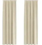 vidaXL Verdunkelungsvorh&auml;nge 2 pcs Creme 140 x 225 cm Samt