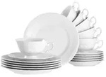 CreaTable Frederike Weiss Kaffeeservice 18-tlg Porzellan