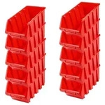 PROREGAL Mega Deal 10x Sichtlagerbox 4 | HxBxT 15,5x20,4x34cm | Polypropylen |...