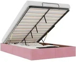 vidaXL Ottoman-Bett ohne Matratze Rosa 120x200 cm Samt