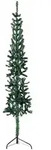 vidaXL K&uuml;nstlicher Halb-Weihnachtsbaum mit St&auml;nder Schlank Gr&uuml;n 180 cm