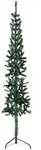 vidaXL K&uuml;nstlicher Halb-Weihnachtsbaum mit St&auml;nder Schlank Gr&uuml;n 120 cm