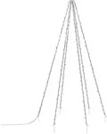 ECD Germany Fahnenmast Lichterkette 6x2,08 m 192 LEDs Warmwei&szlig; IP44