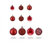 Relaxdays Weihnachtskugeln im 150er Set, glitzernde, matte & gl&auml;nzende