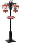 vidaXL Weihnachts-Stra&szlig;enlampe mit Weihnachtsmann 81 x 40 x 188 cm PVC