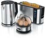Arendo Fr&uuml;hst&uuml;cks-Set, 1,5L Wasserkocher, 2-Scheiben Langschlitz Toaster, 7er