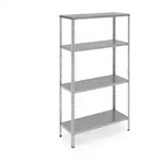 Relaxdays Metallregal verzinkt, 4 B&ouml;den, bis 160 kg, Schwerlastregal Stahl,