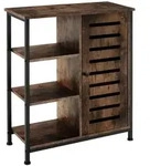 tectake Sideboard 71x32x82cm Industrial Holz Dunkel, Rustikal