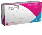 BINGOLD Nitril 35PLUS Einweghandschuhe Wei&szlig; Puderfrei 100 St&uuml;ck : M
