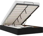 vidaXL Ottoman-Bett ohne Matratze Schwarz 120x190 cm Samt