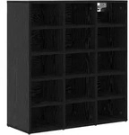 vidaXL Schuhschrank mit Regal Schwarz Eichen-Optik 77,5 x 30 x 83,5 cm