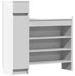 vidaXL Schuhschrank Wei&szlig; 100,5x28x100 cm Holzwerkstoff
