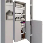 VCM Schuhschrank Lona Grau H. 220 x B. 70 x T. 40cm