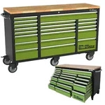 Baumarktplus Werkstattwagen Deluxe XXL 163 x 97 cm mit Gummibaumholz-Arbeitsplatte,