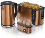 Arendo 3-teiliges Fr&uuml;hst&uuml;cks-Set, 4 Scheiben Langschlitztoaster, Wasserkocher...