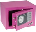 HMF 46126-15 Tresor mit Zahlenschloss, M&ouml;beltresor klein, 23 x 17 x 17 cm, Pink