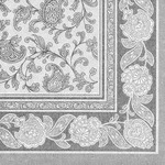 PAPSTAR 50 Servietten "ROYAL Collection" 1/4-Falz 40 cm x 40 cm grau "Ornaments"