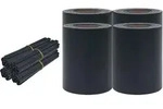 vidaXL Garten-Sichtschutz 4 Stk. PVC 35x0,19 m Matt-Dunkelgrau