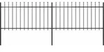 vidaXL Gartenzaun mit Speerspitze Stahl 359 x 100 cm Schwarz