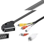 Goobay 50364 Adapterkabel, Scart zu Composite Audio Video, IN/OUT, 2 m, Schwarz...