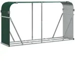 vidaXL Kaminholzunterstand Gr&uuml;n 180x45x100 cm Verzinkter Stahl