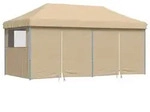 vidaXL Partyzelt Faltbar Pop-Up mit 4 Seitenteilen Beige