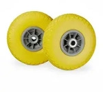 Relaxdays 2x Sackkarrenrad, pannensichere Vollgummireifen, 3.00-4 Zoll, 20mm Achse,