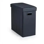Relaxdays Sitzhocker mit Stauraum, Kunstleder, gepolstert, faltbarer Hocker,