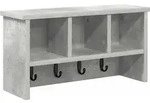 vidaXL Wandmontierter Kleiderst&auml;nder Betongrau 50 x 16 x 26 cm