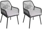 Proregal 2er-Set Gartenstuhl | HxBxT 81x54x62cm | Sitzh&ouml;he 46cm | Outdoor