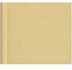 vidaXL Balkon-Sichtschutz Sandfarben 90x1000 cm 100% Polyester-Oxford