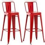 CLP 2er Set Barhocker Mason rot