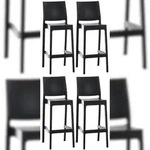 CLP 4er Set Barhocker Maya Kunststoff schwarz