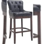 CLP Barhocker Lakewood Echtleder, Antik-dunkel schwarz