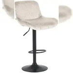CLP Barhocker Solon Schwarz creme/Samt