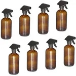 Relaxdays Spr&uuml;hflasche Glas, 8er Set, 500 ml, Nebel & Strahl, Spritzflasche f&uuml;r