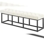CLP Sitzbank Amun Stoff Schwarz creme/150 cm
