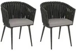 Proregal 2er-Set Aluminium-Gartenstuhl | HxBxT 82x61x57 cm | Sitzh&ouml;he 50cm |...
