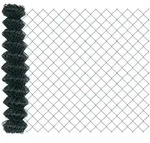 vidaXL Kettenzaun Gr&uuml;n 10 x 1,2 m Stahl