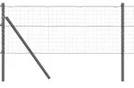 vidaXL Zaunpfosten 7 pcs Grau Stahl