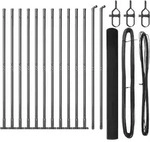 vidaXL Zaunpfosten Grau 25 x 1,4 m (16 x 16 mm Maschen) Stahl und PVC