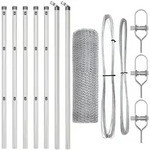 vidaXL Zaunpfosten Silber 10 x 0,4 m (25 mm Netz) Stahl