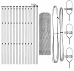 vidaXL Zaunpfosten Silber 25 x 0,5 m (25 mm Netz) Stahl